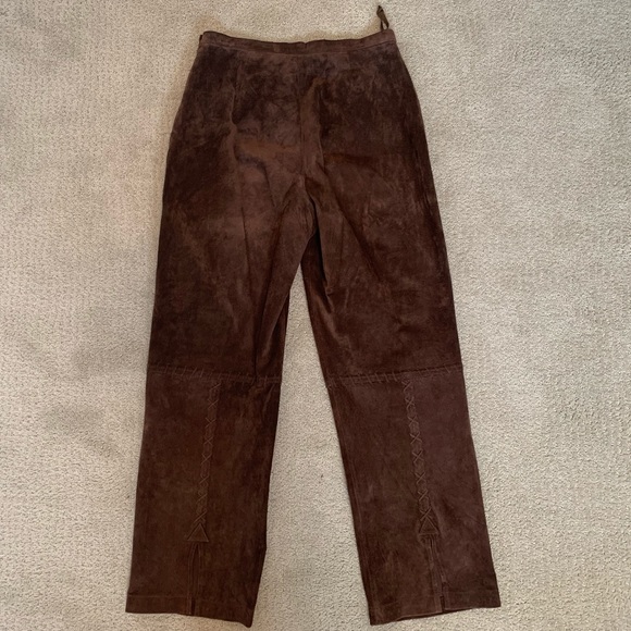 Vintage Genuine Suede Stitch Detail Pants - Picture 6 of 15